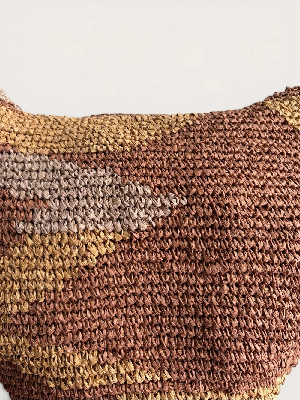Free People Woven Hobo Bag in Brown, Tan, Cream